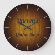 Personlig Guitar Shop Tobacco Sunburst Clock