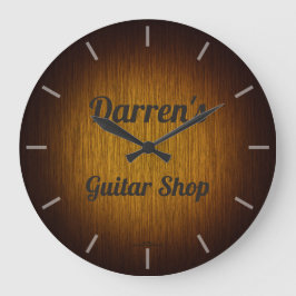 Personlig Guitar Shop Tobacco Sunburst Clock Stor Klocka