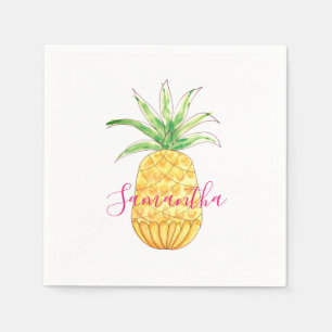Personlig Gul Ananas Pappersservett