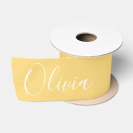 Personlig Gul Elegant Namn Satin