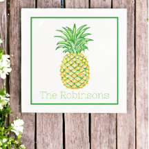 Personlig Gul Grön Pineapple i Prepptyl Stil