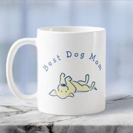 Personlig Gul lab Lounging Enkel vit Kaffemugg