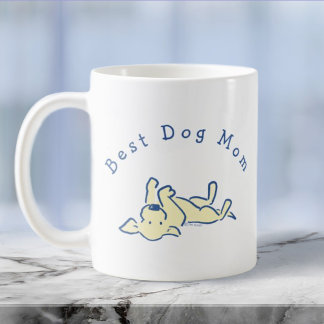 Personlig Gul lab Lounging Enkel vit Kaffemugg