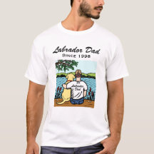 Personlig gul Labrador och pappaTshirt