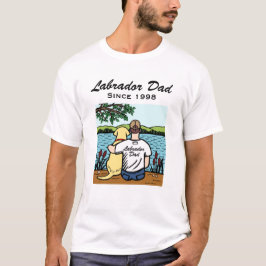 Personlig gul Labrador och pappaTshirt T Shirt