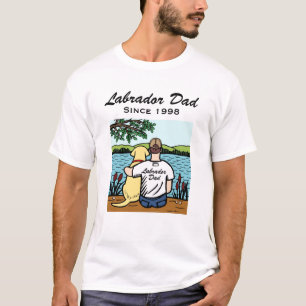 Personlig gul Labrador och pappaTshirt T Shirt