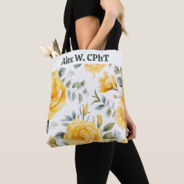 Personlig Gul ros och RX Symbol Tob Bag Tygkasse