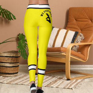 Personlig Gul Svart Vit Husdjur Mamma Randig Leggings