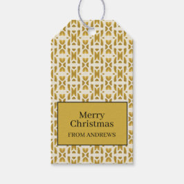 Personlig guld - Anpassningsbar för julgranar - Mä Presentetikett