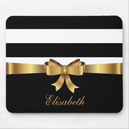 Personlig Guld, Black Bold Rand Golden BOW Musmatta