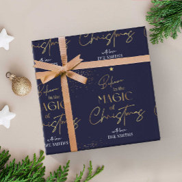 Personlig Guld Calligraphy Namn Presentpapper