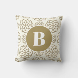 Personlig Guld Circle Mönster monogrammad Kudde