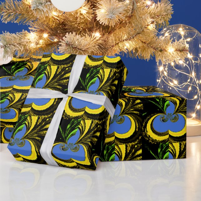 Personlig Guld coola med papper blå utformning Presentpapper (Helgdagar)