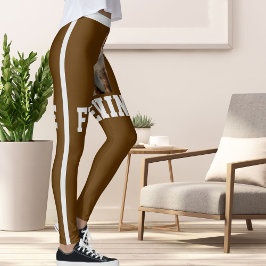 Personlig Guld Cute Siamese Cat Pet Photo Leggings