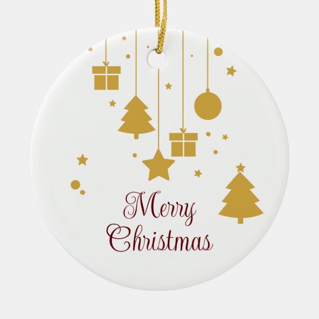 Personlig Guld Dekoration jul Ornament (Framsidan)