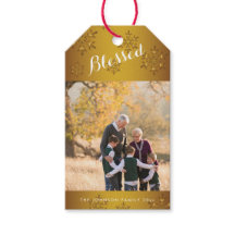 Personlig Guld-färgade Juletiketter