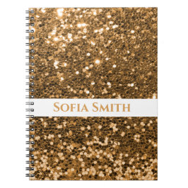 Personlig Guld Glitter Anteckningsbok