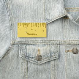 Personlig Guld Glitter Effekt och miniatyrdiagram Namnbricka