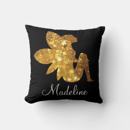 Personlig Guld Glitter Magic Fairy Kudde