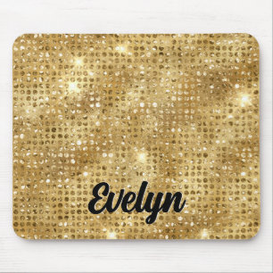 Personlig Guld Glitter Musmatta