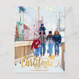 Personlig Guld God jul-vykort Helg Vykort