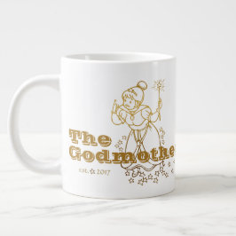 Personlig Guld Godmamman Jumbo Mugg