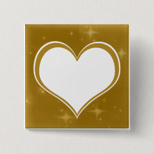 Personlig Guld Heart Knapp