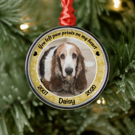 Personlig Guld Hund Memorial Julgransprydnad Metall