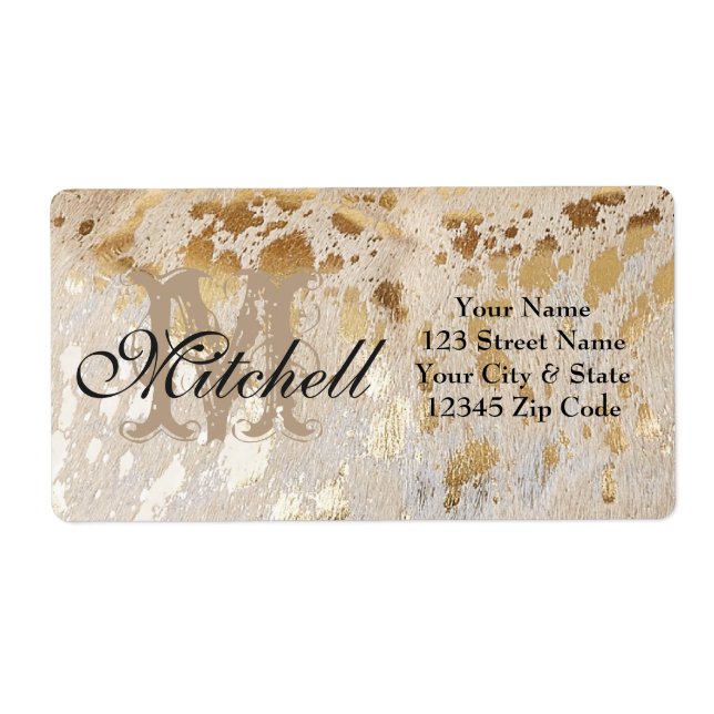 Personlig Guld-kodade adressetiketter Fraktsedel (Framsidan)