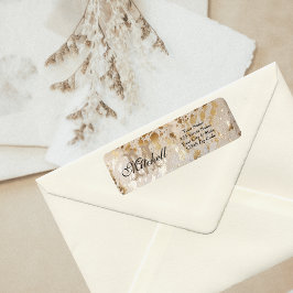 Personlig Guld kowhide-returetiketter Returadress Etikett