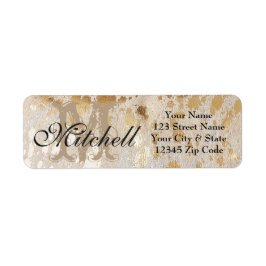Personlig Guld kowhide-returetiketter Returadress Etikett
