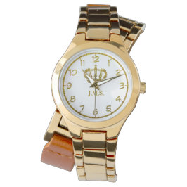 Personlig Guld Krona Armbandsur