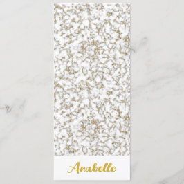Personlig Guld Marble Bookmark