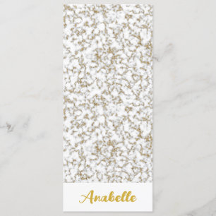 Personlig Guld Marble Bookmark