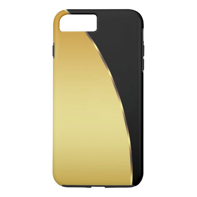 Personlig Guld Metall Elegant Modern Black Case-Mate iPhone Skal (Baksida)