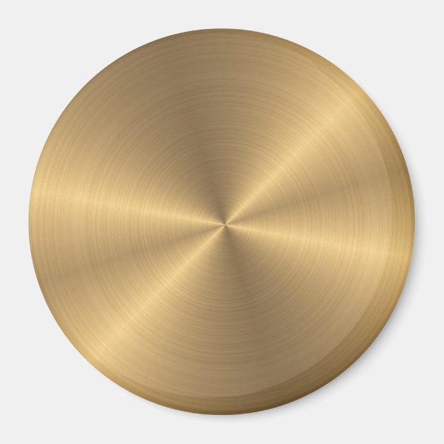 Personlig Guld Metallic Radial Struktur Magnet (Framsidan)