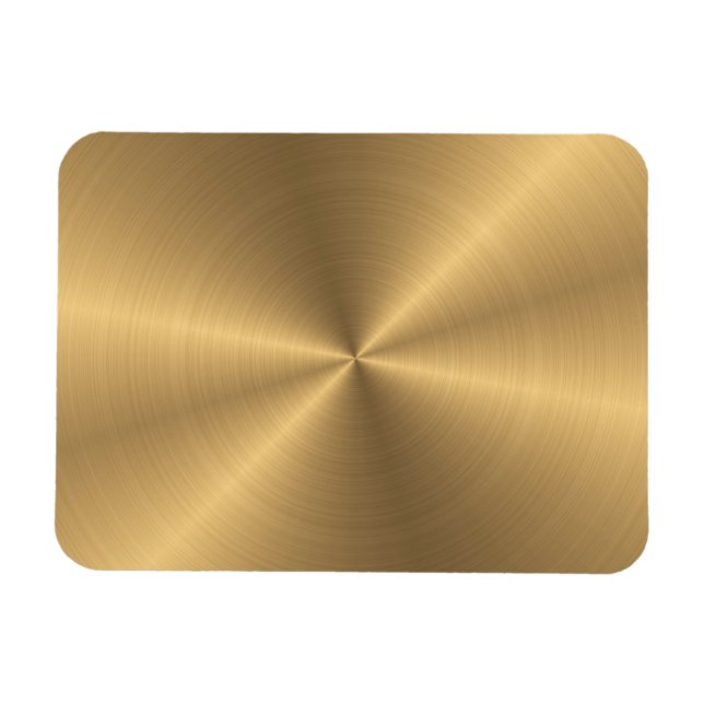 Personlig Guld Metallic Radial Struktur Magnet (Horisontell)