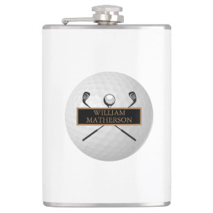 Personlig Guld och Black Golf Boll Classic Fickplunta