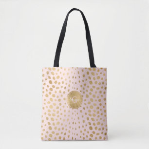 Personlig Guld och Cheetah Animal Print Tygkasse