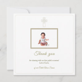 Personlig Guld och Vita första Heligan Tack Kort