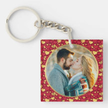 Personlig Guld, Red Hearts Valentine Day Gift