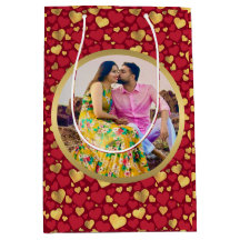 Personlig Guld, Red Hearts Valentine Day Gift