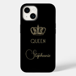 Personlig Guld Royalty Queen on Black