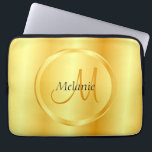 Personlig Guld: Se Eleganten Modern Monogram Laptop Fodral<br><div class="desc">Personlig Guld Titta på Elegant Modern Monogram Template Electronics Bag/Laptop sleeve.</div>