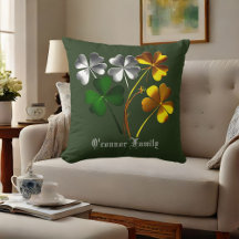 Personlig Guld Silver Grönt Shamrock Lucky Gift