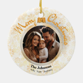 Personlig Guld Snowflake Personlig Ornament