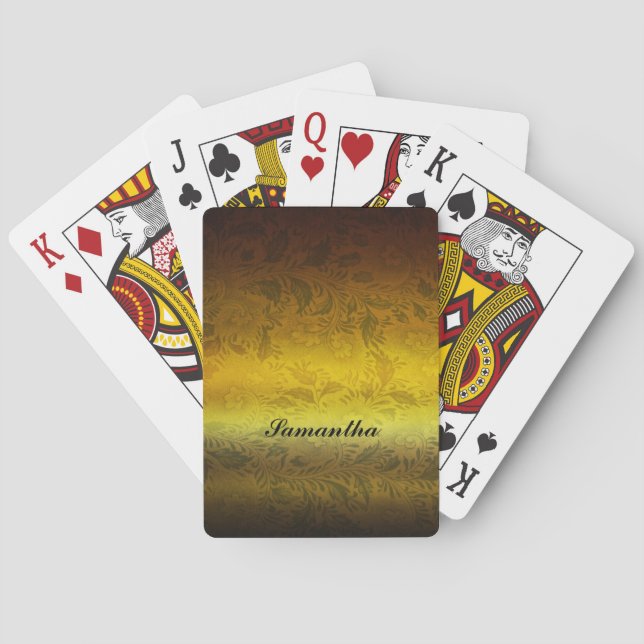 Personlig guld som anger kort casinokort (Baksidan)
