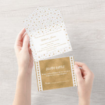 Personlig Guld Star Baby Shower White