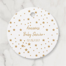 Personlig Guld Star Glitter Girl Baby Shower