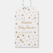 Personlig Guld Star Glitter Girl Baby Shower